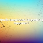 Question : Quelle température les poulets peuvent-ils supporter ?